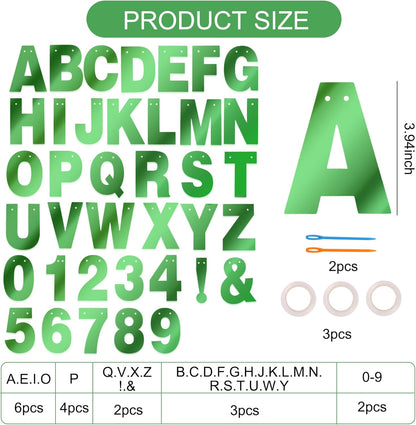 BEISHIDA 116 PCS A-Z DIY Letter Banner Kit Make Your Own Banner Including 111 Letters and Numbers 3 Rope and 2 Threading Device,Customized for Birthday Graduation Wedding Decor Black