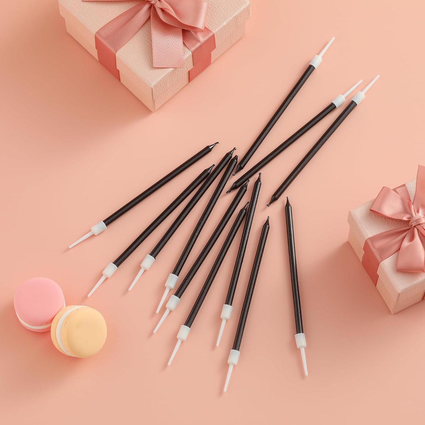 Pink Gold Long Thin Birthday Candles, Cake Candles, Birthday Parties, Wedding Decorations, Party Candles
