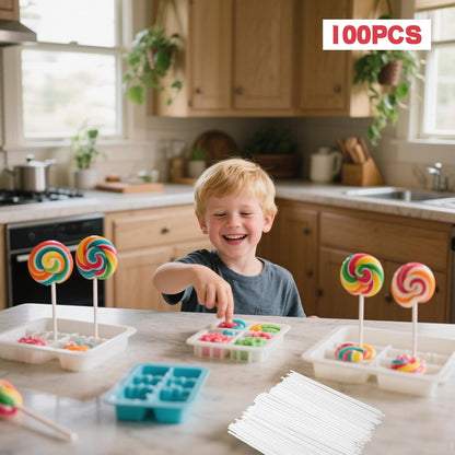 Lollipop Sticks,Cake Pop Sticks,Candy Sticks 100pcs 4 Inch,Used for Cake,Candy, Cookies, Chocolate