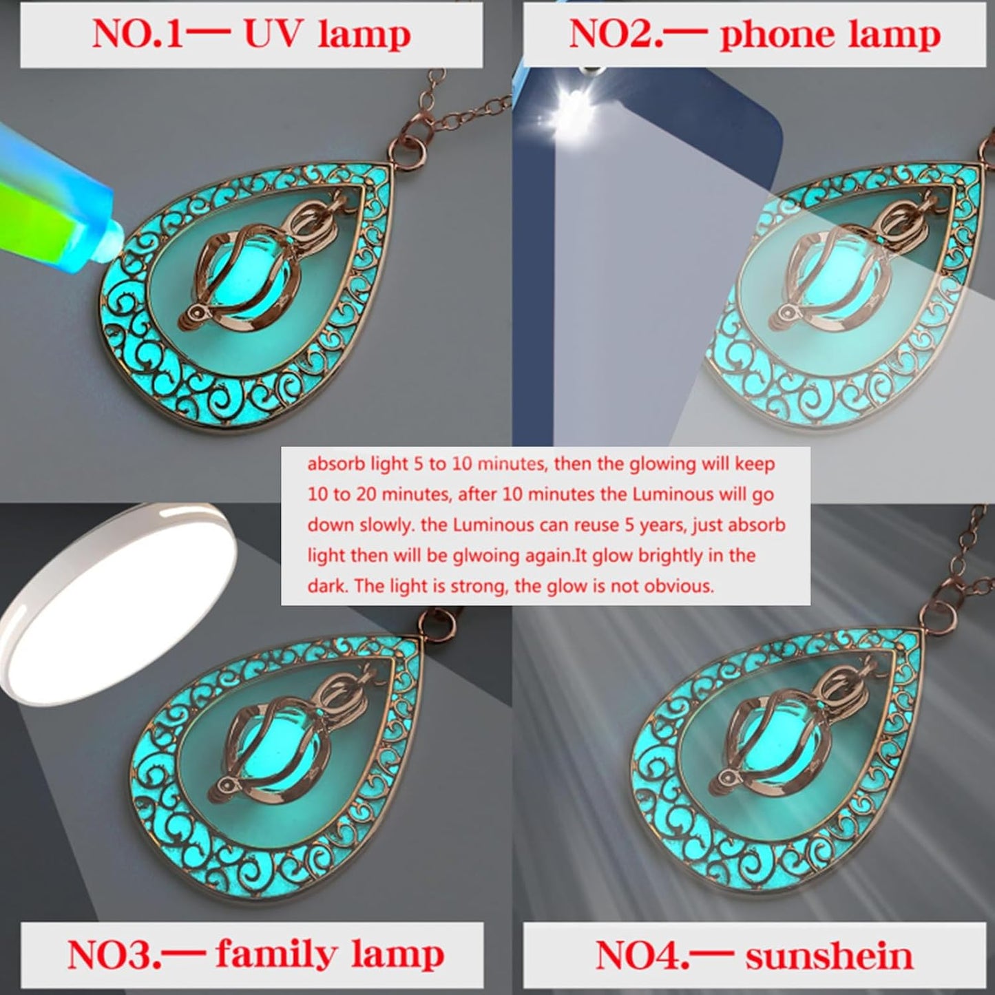 EEQQBZ Glow in The Dark Silver Teardrop shape bracelets,Fantasy Glowing Jewelry bracelets