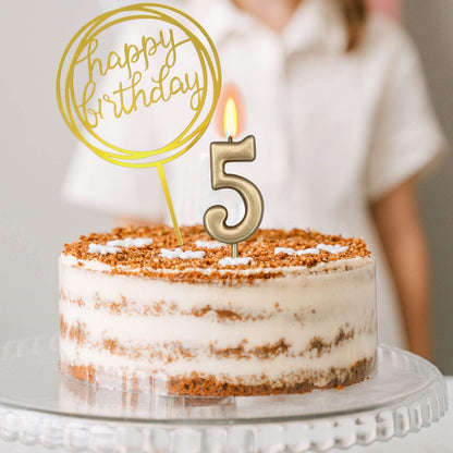 10-Piece Number Birthday Candles - Glitter Cake Toppers for Birthday & Wedding Parties