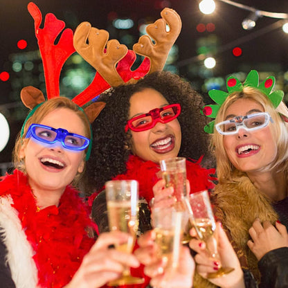 25 Packs LED Glasses Mardi Gras Party Supplies ,5 Neon Colors,3 Light Modes Light up Glow Sticks Glasses Toys Party Favors for kids Adults Fit world cup 2026 4th of July New Year Eve Graduations