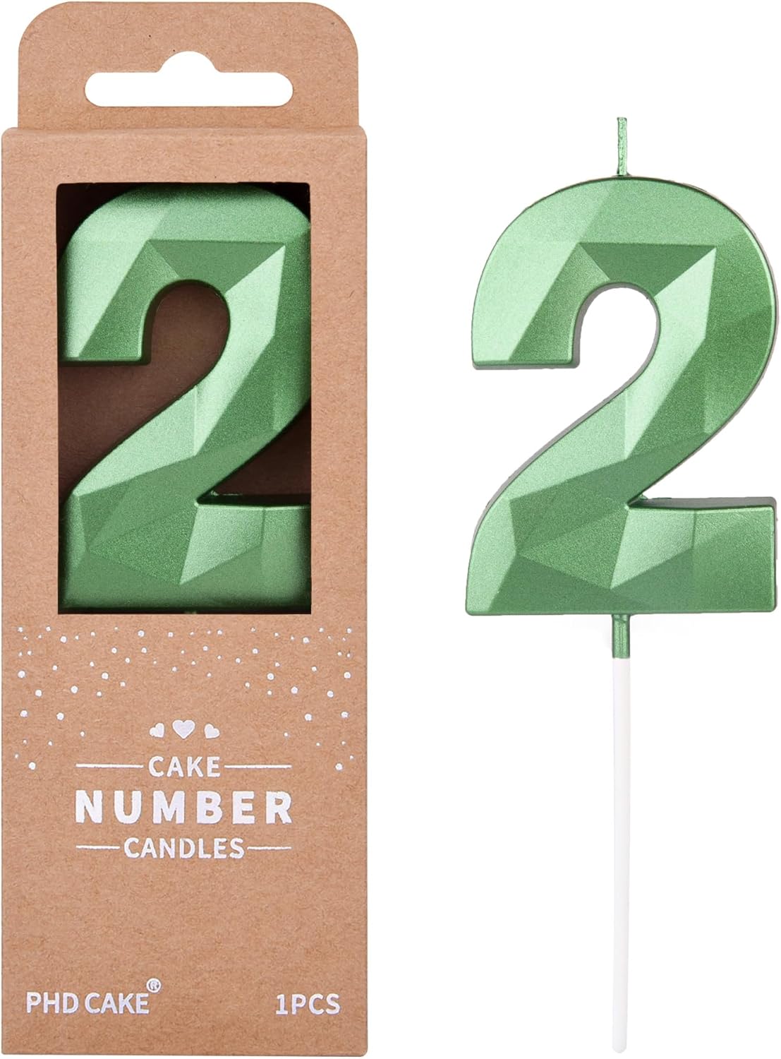PHD CAKE 2.76 Inch Crystal Black 9 Number Birthday Candles, Black Number Candles, Cake Number Candles, Party Celebration