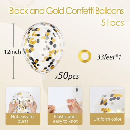 Silver Confetti Balloons 12 inch, Clear Latex Balloon 50pcs Party Balloons for Wedding Bridal Shower Engagement Graduation Birthday Party Decorations