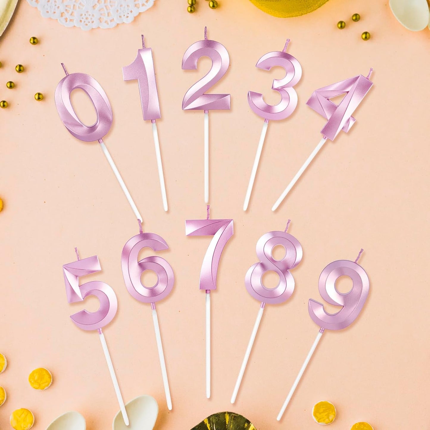 BEAN LIEVE Blue Birthday Candles - Number Cake Candles, Happy Birthday Numeric Candles Number 0 1 2 3 4 5 6 7 8 9 Used for Cake Decoration on Birthday Parties and Wedding Anniversary Celebration