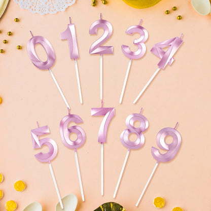 BEAN LIEVE Blue Birthday Candles - Number Cake Candles, Happy Birthday Numeric Candles Number 0 1 2 3 4 5 6 7 8 9 Used for Cake Decoration on Birthday Parties and Wedding Anniversary Celebration