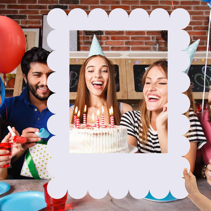 Beeveer 32 x 24 Inch Photo Booth Selfie Frame Prop Booth for Birthday Event Parties Large Blank DIY Cutout Props for Funny Decoration Christmas, Holiday Supplies