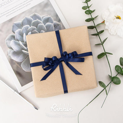 Ribbli Double Faced White Satin Ribbon,3/8” x Continuous 25 Yards,Fabric Ribbon use for Bows Bouquet,Gift Wrapping,Floral Arrangement