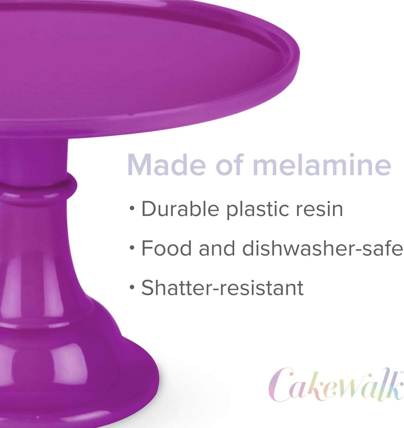 Twine Melamine Cake Stand, Cupcake Display Home Decor Food and Dessert Serving Accessory, 11.5 x 8 Inches, White, Set of 1