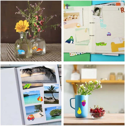 24 Sheets 3D Puffy Stickers for Kids Toddlers Bulk, Small Children Party Bag Sticker Variety Pack for Preschool Teacher, Boy Girl Rewards Crafts Scrapbooking Gifts (Dinosaur Animal Car Flower Heart)