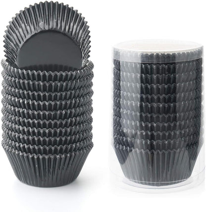 Gifbera White Metallic Foil Cupcake Liners Standard Size Baking Cups, 200-Count