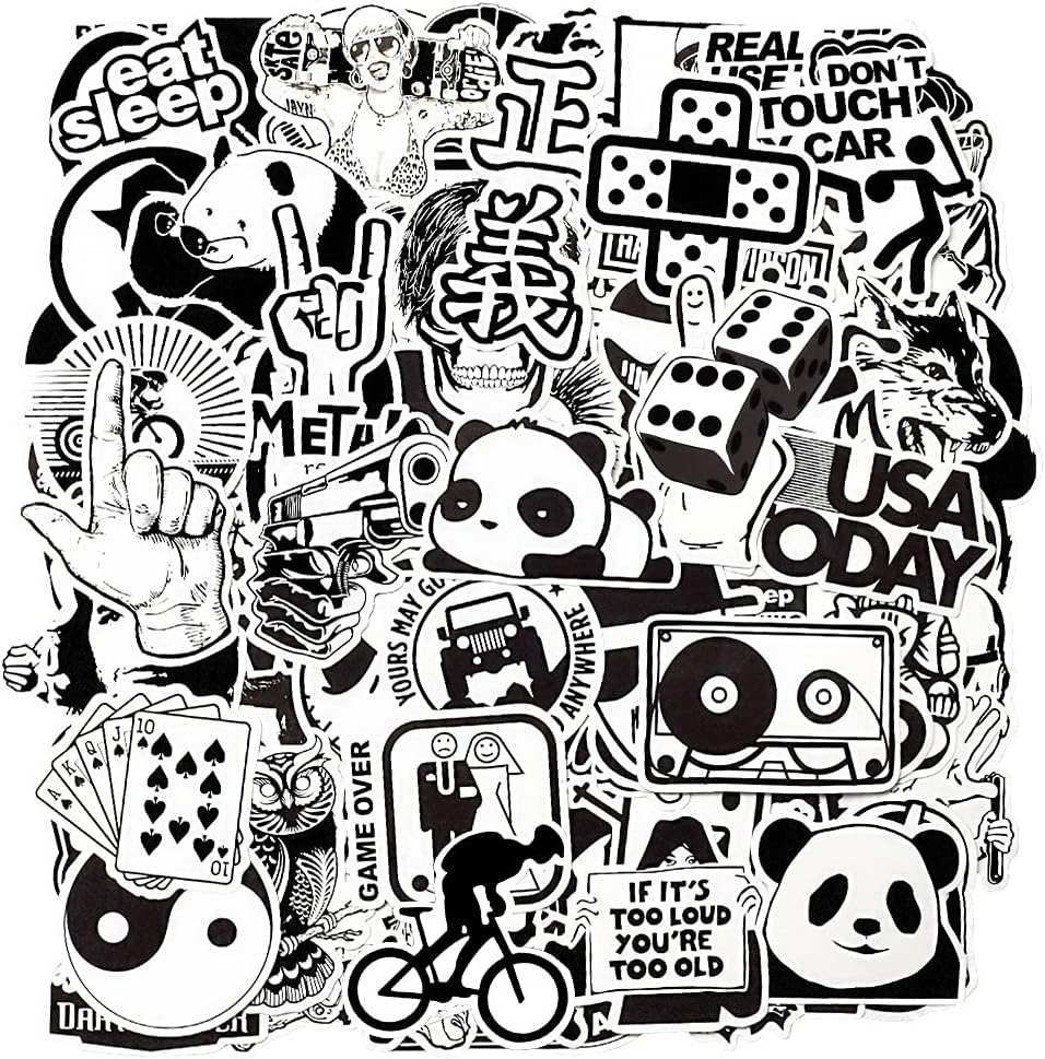 QTL Neon Stickers for Teens & Students Prizes, Waterproof Vinyl Party Favor Stickers, School Rewards, Water Bottle and Laptop, 50PCS - Colors A