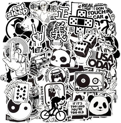 QTL Neon Stickers for Teens & Students Prizes, Waterproof Vinyl Party Favor Stickers, School Rewards, Water Bottle and Laptop, 50PCS - Colors A