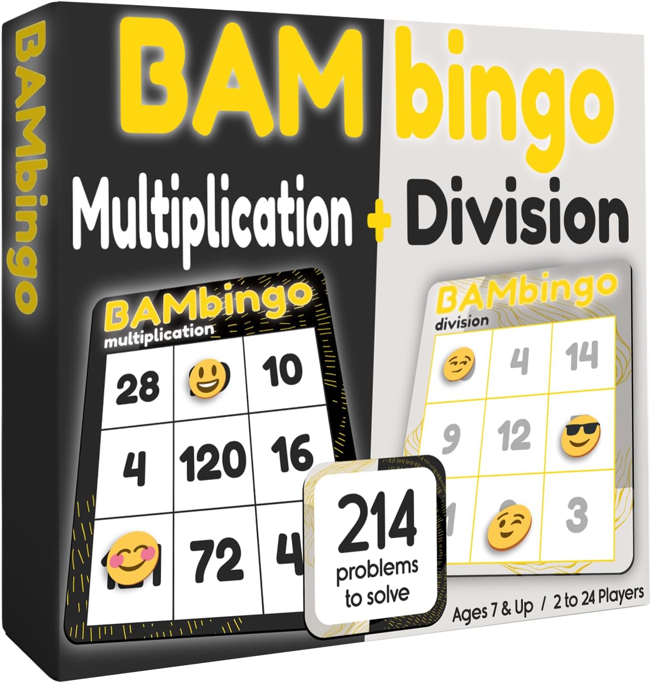 THE BAMBINO TREE Addition and Subtraction Facts Bingo Game - 1st 2nd & 3rd Grade Educational Math Learning for Classroom & Homeschool