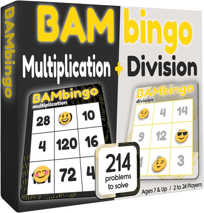 THE BAMBINO TREE Addition and Subtraction Facts Bingo Game - 1st 2nd & 3rd Grade Educational Math Learning for Classroom & Homeschool