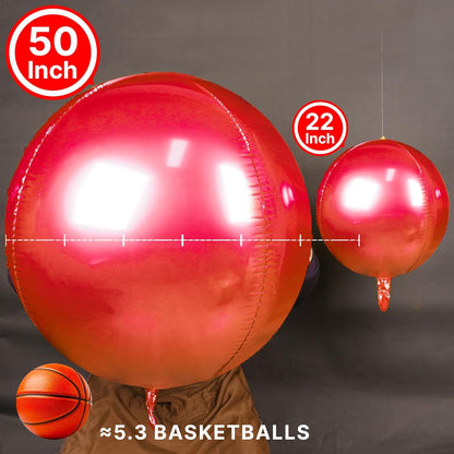 PartyWoo Metallic Gold Foil Balloons 20pcs Different Sizes Pack of 22 15 10 Inch Large Round Foil 4D Inflatable Mirror Ball Mylar Balloons for Graduation Birthday Baby Shower Party Decorations