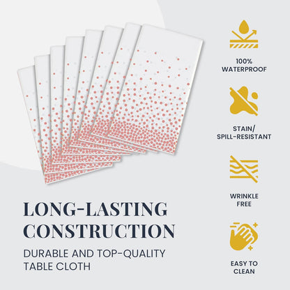 14 Pack Black 54 x 108 in. Rectangle Disposable Plastic Tablecloths - Smooth Decorative Covers for Parties, Weddings