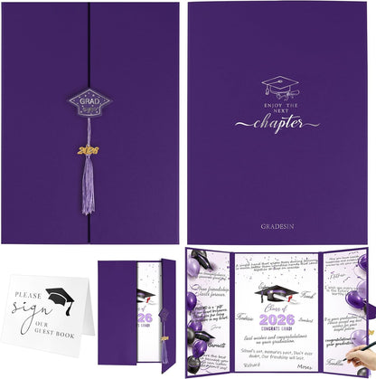 kockuu 2026 Graduation Guest Book Signature Board, Pink Class of 2026 Graduation Sign in Book to Sign Decor for Grad Party High School College Grad Gifts