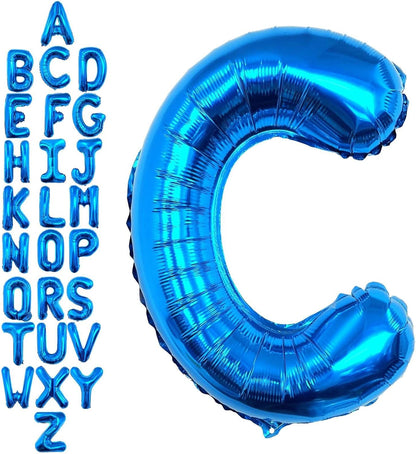40 Inch Blue Letter A Balloons, DIY Phrase Foil Alphabet Letter A Balloons DIY Word A Banner for Birthday Anniversary Celebration Graduation Party Supplies Decoration