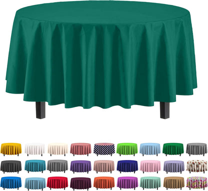 Exquisite Party Solids 6-Pack Premium Plastic Tablecloth 54in. x 108in. Rectangle Plastic Table Cover - Navy