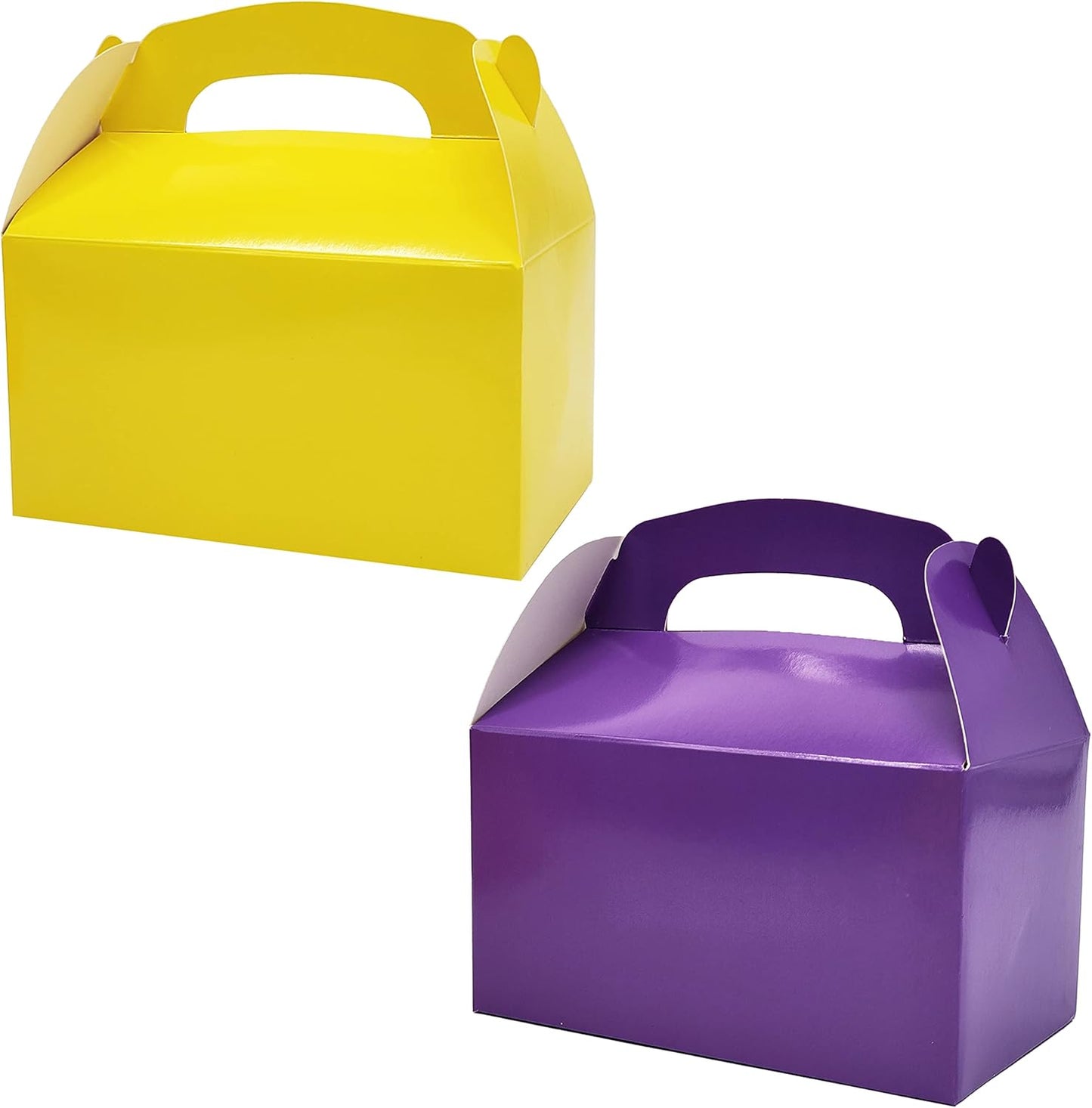 The Dreidel Company Gable Treat Boxes, Party Favors, 6.25" x 3.5" x 3.5" Inch Box, 25-Pack (Assorted)