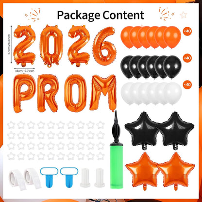 2 Sets Graduation Balloon Column Stand Kits with Balloons 2026 Grad Themed Decoration Navy Blue Balloon Tower Stand Kit for Grad High School & College Celebration Party Decor