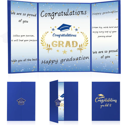 Graduation Guest Book Party Decorations-Blue Gold Graduation Guest Book Alternative Graduation Signature Congrats for 2026 College High School Graduation Party Decorations Unique Graduation Gifts