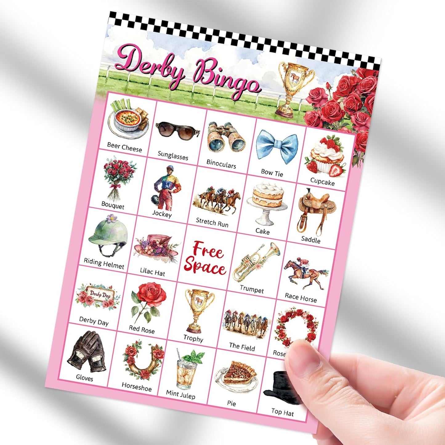Fancy Land Horse Bingo Games Cards 24 Player Derby Party Bingo Game Western Birthday Party Favors