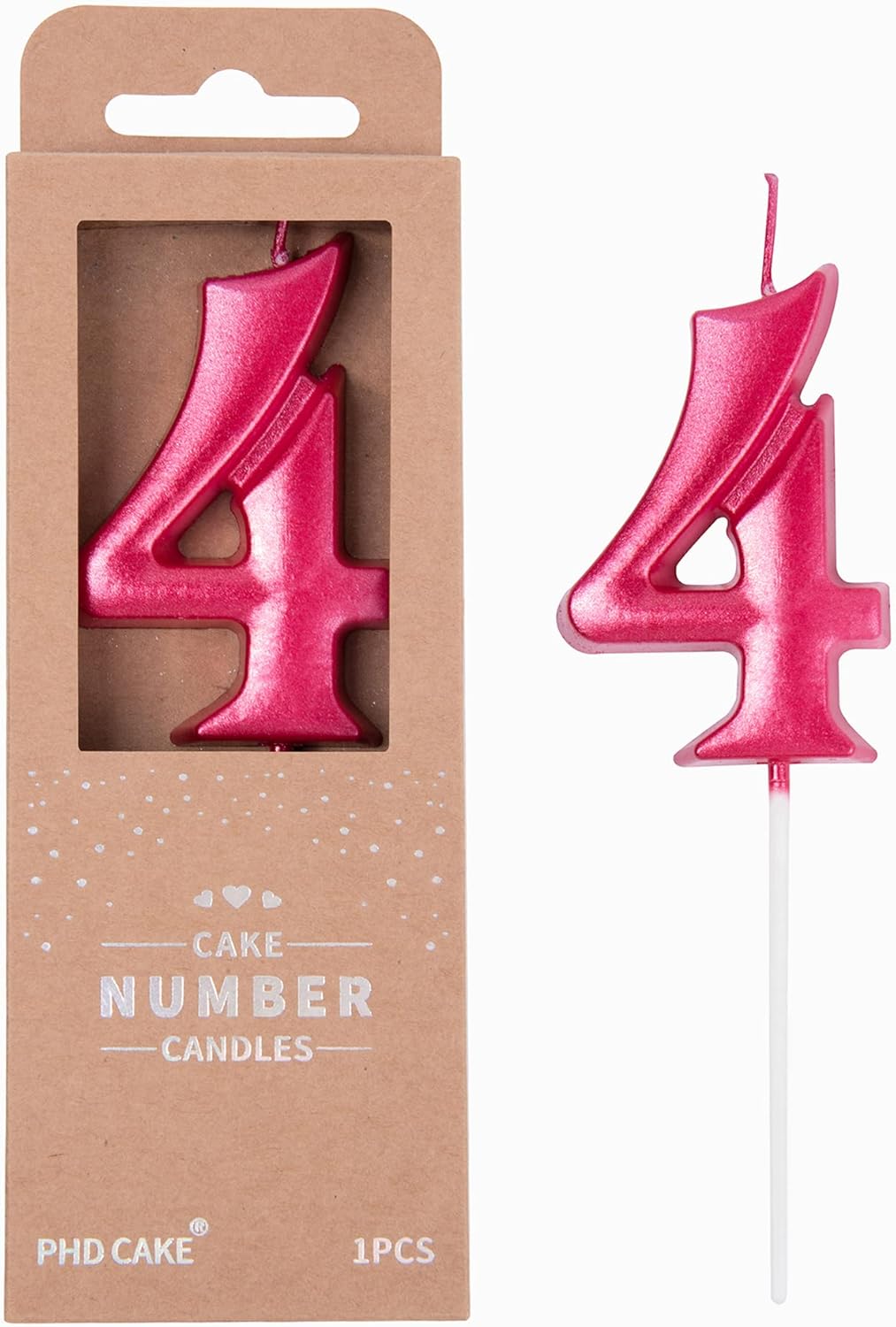 PHD CAKE 2.76 Inch Elegant Gold 1 Number Birthday Candles, Gold Number Candles, Cake Number Candles, Party Celebration