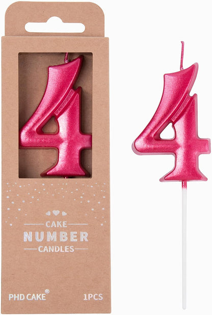 PHD CAKE 2.76 Inch Elegant Gold 1 Number Birthday Candles, Gold Number Candles, Cake Number Candles, Party Celebration