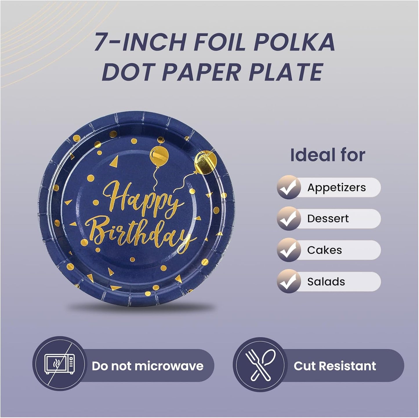 75PCS Paper Plates and Napkins Set - White and Gold Dot Disposable Party Dinnerware Includes Paper Plates, Napkins, Forks Decorations for 2026 New Year, Birthday, Wedding and Holiday, Serves 25