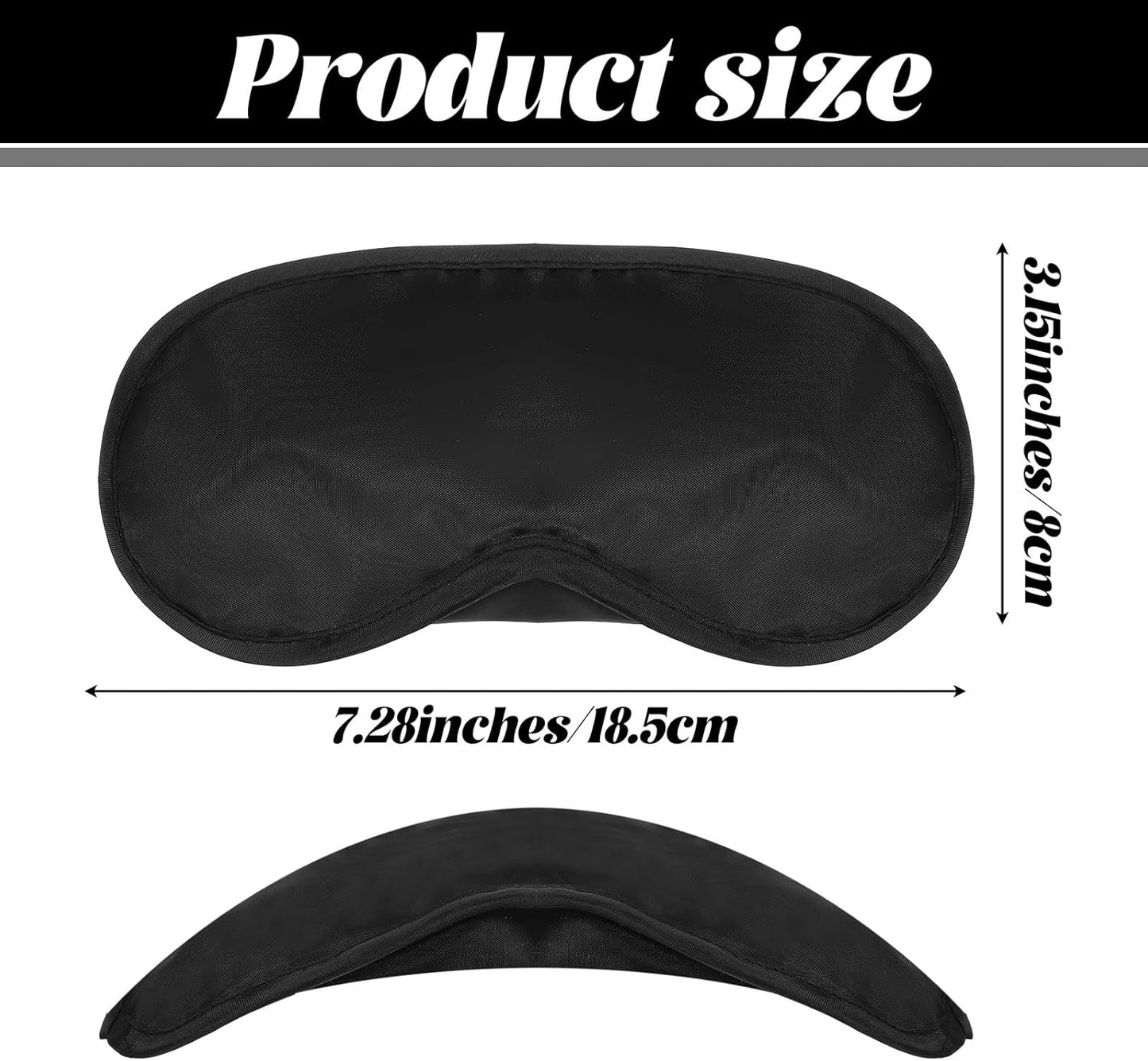 Eye Mask Sleep Masks Bulk Blindfolds for Team Building 10 Pcs Blindfold Sleep Eye Masks for Party Games Black Blindfold Eyes Covers with Nose Pad and Elastic Strap Sleeping Mask Kids Men Women (Black)