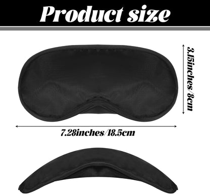 Eye Mask Sleep Masks Bulk Blindfolds for Team Building 10 Pcs Blindfold Sleep Eye Masks for Party Games Black Blindfold Eyes Covers with Nose Pad and Elastic Strap Sleeping Mask Kids Men Women (Black)