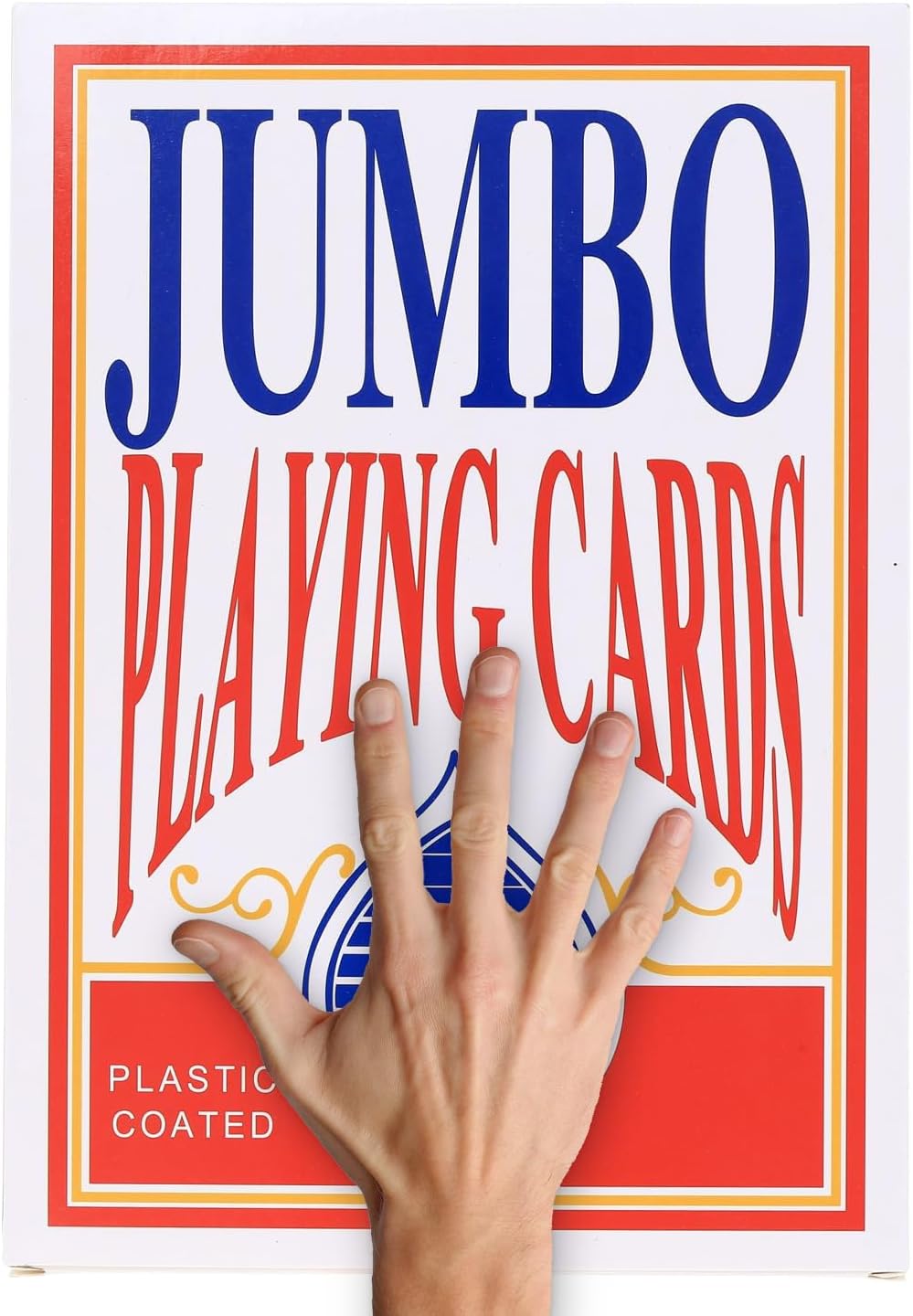 Jumbo Playing Cards, 8 x 11 Inches Giant Playing Cards for Family Game Night, Extra Large Casino Party Decoration for Adults