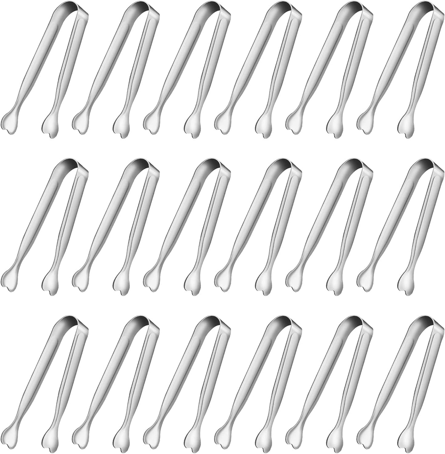 Mini Serving Tongs, Anytrp 18-Packs Stainless Steel Sugar Tongs, 4.3inch Ice Tongs Kitchen Appetizers Tongs for Coffee Bar, Tea Party, Desserts Party, Sugar and Ice Bucket