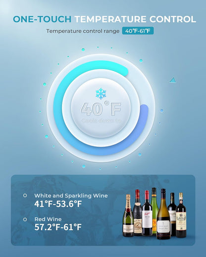 EUHOMY 4.5 Cu.ft Beverage Refrigerator and Cooler, 145 Can Mini fridge with Glass Door for Soda Beer Wine, Small Drink Dispenser with Digital Adjustable Thermostat for Home Office Bar
