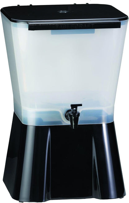 TableCraft H953 3-Gallon Beverage Dispenser Black And Clear