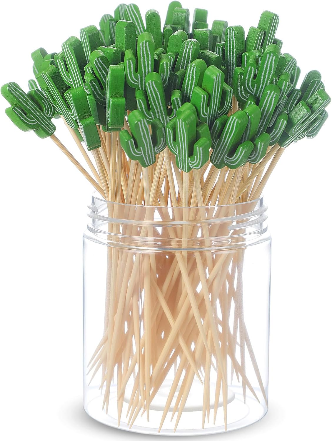 200 Pcs Cocktail Picks Long Cocktail Toothpicks Bamboo Toothpicks for Appetizers Fruits Food Skewers Sticks for Drinks Dessert Wedding Birthday Party(Fish Style)