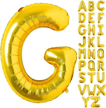 Lovoir 40 Inch Large Gold Letter A Balloons Big Size Jumbo Mylar Foil Helium Balloon for Birthday Party Celebration Decorations Alphabet Gold A