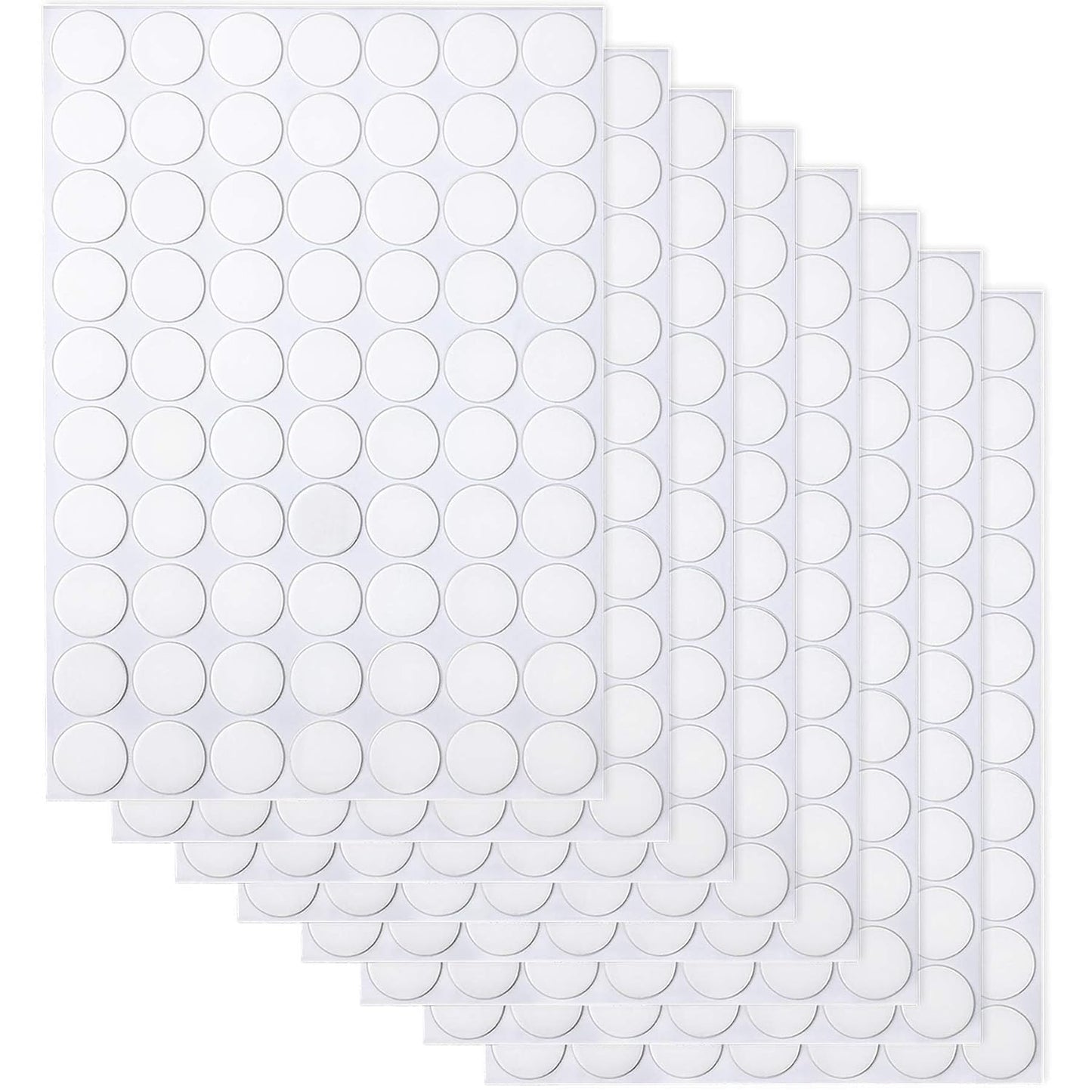 JANYUN 140 Pieces Adhesive Dots,Removable Round Putty Clear Tack No Trace Small Tape Stickers for Wall Hanging Festival Poster Office Party Decoration Picture Crafts