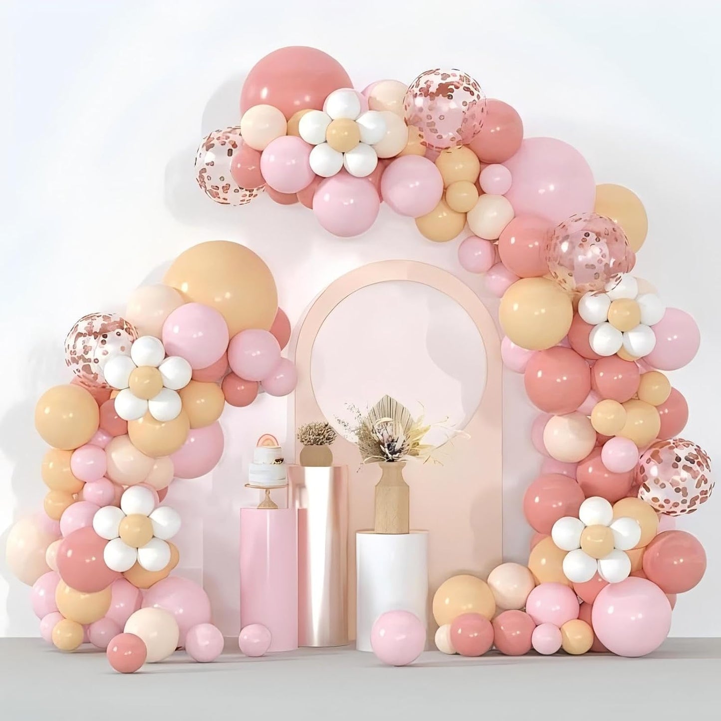 Bazen Balloon Arch Kit, Balloon Arch Stand Set of 2 with Metal Square Base Balloon Arch Frame Floral Half Arch Balloon Garland Stand for Ceremony Wedding Bridal Baby Shower Birthday Anniversary