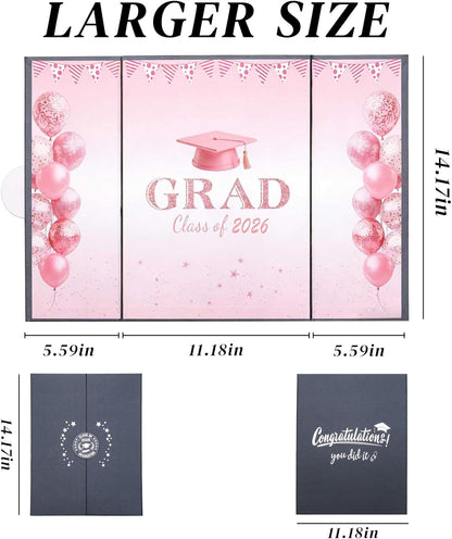 Green Graduation Party Decorations Class of 2026 - Extra Large 22" x 14" Graduation Guest Book to Sign Signature Board for Graduation Gifts Congrats Grad Party Favors Supplies Decor Keepsake