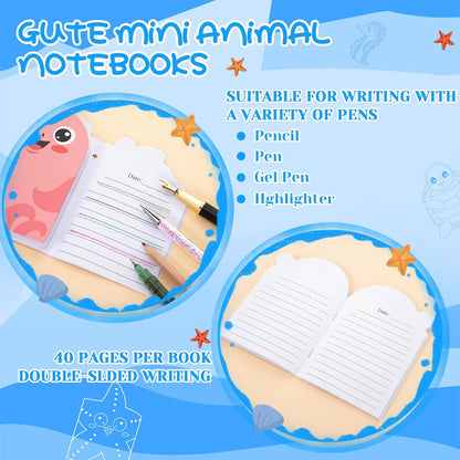 Maxdot 48 Pcs Farm Animals Mini Notebooks Bulk Party Favors Gift Small Cute Pocket Notepads with 20 Sheets, Gifts for Birthday, Back to School Party Classroom Prizes Gift