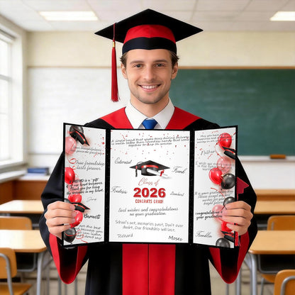 kockuu 2026 Graduation Guest Book Signature Board, Pink Class of 2026 Graduation Sign in Book to Sign Decor for Grad Party High School College Grad Gifts