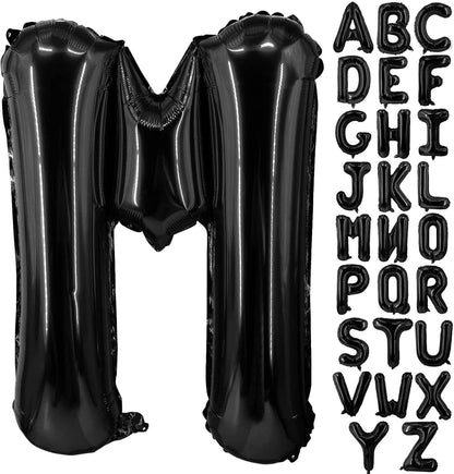 Lovoir 40 Inch Large Black Letter A Balloons Big Size Jumbo Mylar Foil Helium Balloon for Birthday Party Celebration Decorations Alphabet Black A