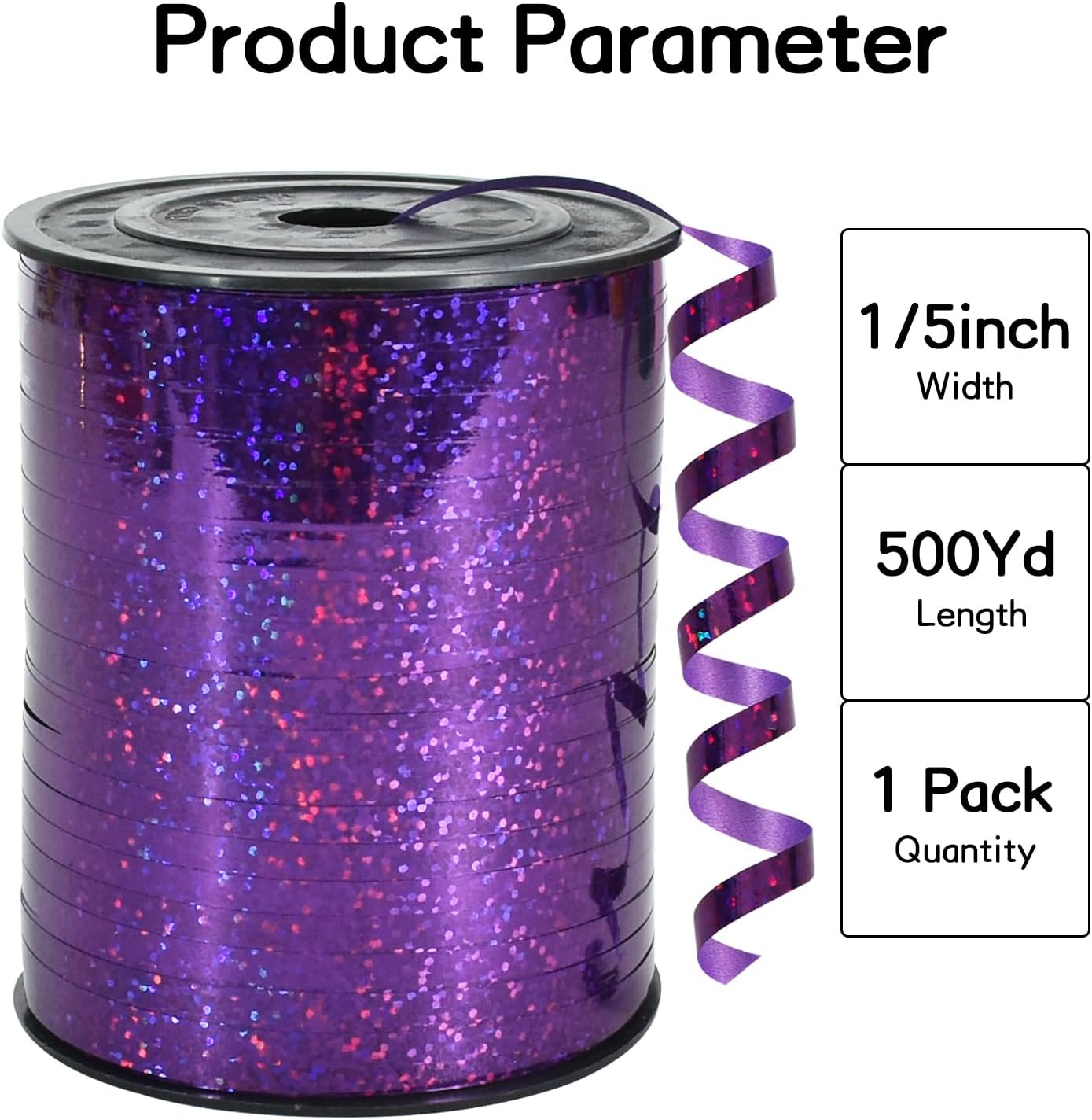 BEISHIDA 500 Yards Red Ribbon Crimped Curling, Balloon String Shiny Metallic Roll for Gift Wrapping Ribbon for Birthday Valentines Day Wedding Mother's Day Party Decorations