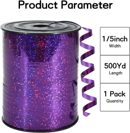 BEISHIDA 500 Yards Red Ribbon Crimped Curling, Balloon String Shiny Metallic Roll for Gift Wrapping Ribbon for Birthday Valentines Day Wedding Mother's Day Party Decorations