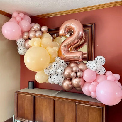 Sage Green and Dusty Pink Balloons, Retro Pink Muted Green White Gold Baby in Bloom Balloons for Girls Women Floral Fairy Wildflower Camping Birthday Woodland Baby Shower Garden Tea Party Decorations