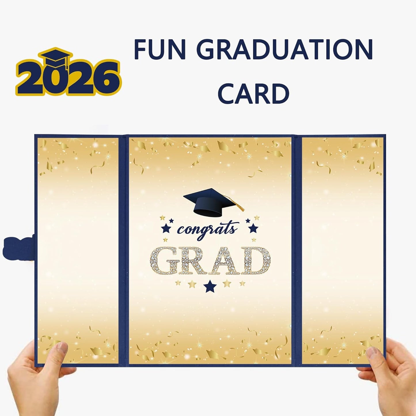 Vlipoeasn 2026 Graduation Guest Book Alternative, Black Gold Class of 2026 Graduation Party Decorations, Graduation Signature Book for 2026 College High School, Unique Graduation Gifts for Friends
