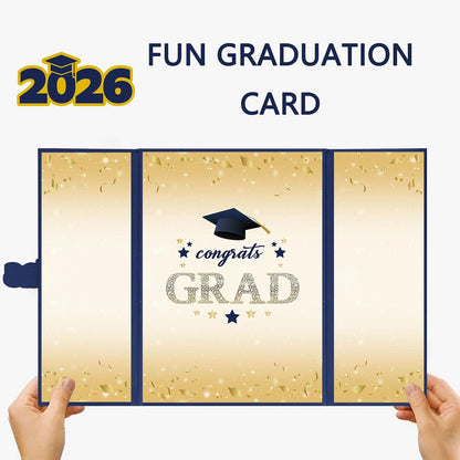 Vlipoeasn 2026 Graduation Guest Book Alternative, Black Gold Class of 2026 Graduation Party Decorations, Graduation Signature Book for 2026 College High School, Unique Graduation Gifts for Friends